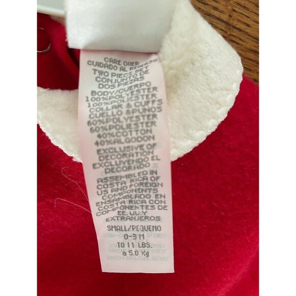NWT Vintage Baby Red White Faux Fur Trim One Piece Santa Suit & Hat 0-3 Carter’s - Picture 6 of 6